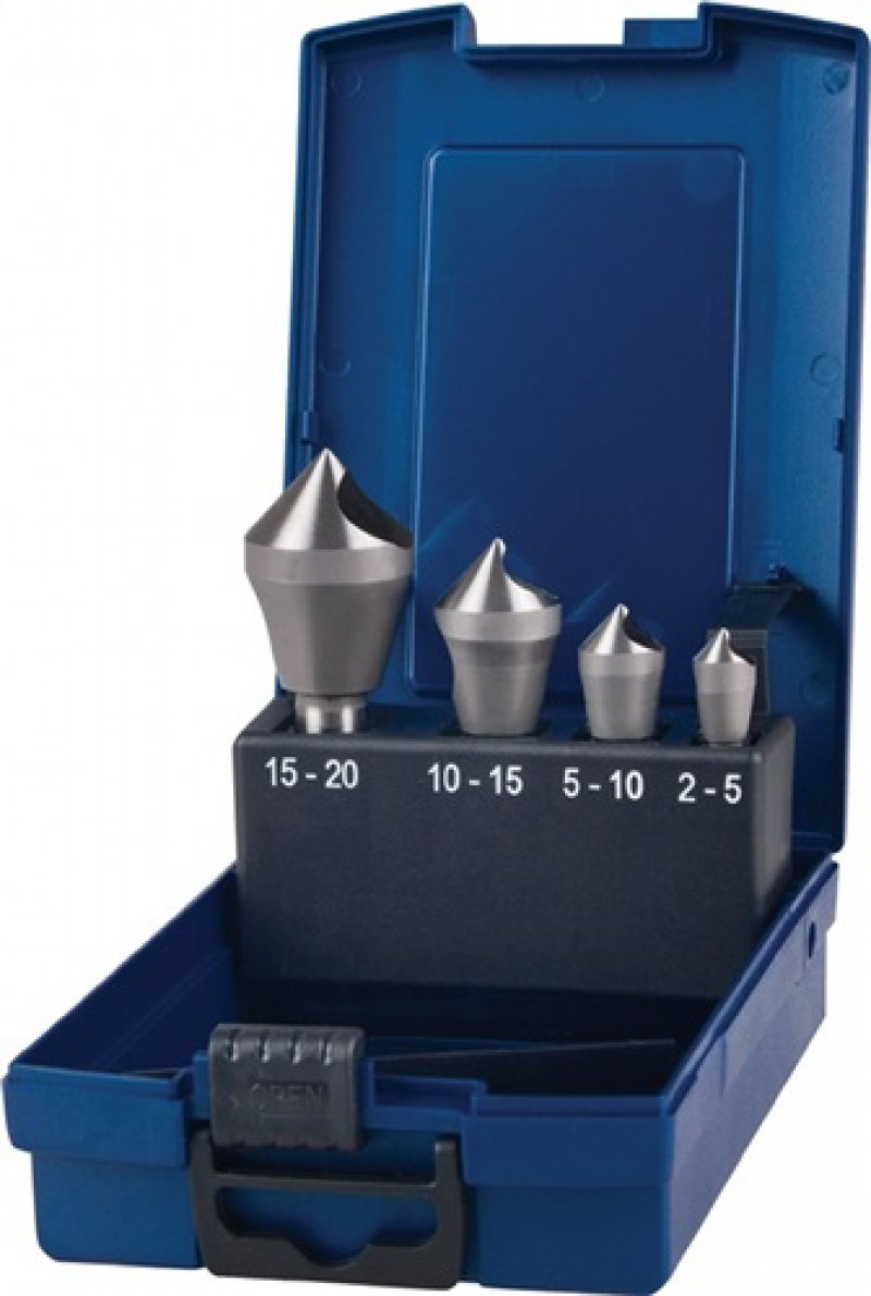 Querlochsenkersatz 2-5/5-10/10-15/15-20mm HSS-Co 4 tlg. Ku.-Kassette PROMAT Querlochsenkersatz 2-5/5-10/10-15/15-20mm HSS-Co 4 tlg. Ku.-Kassette PROMAT