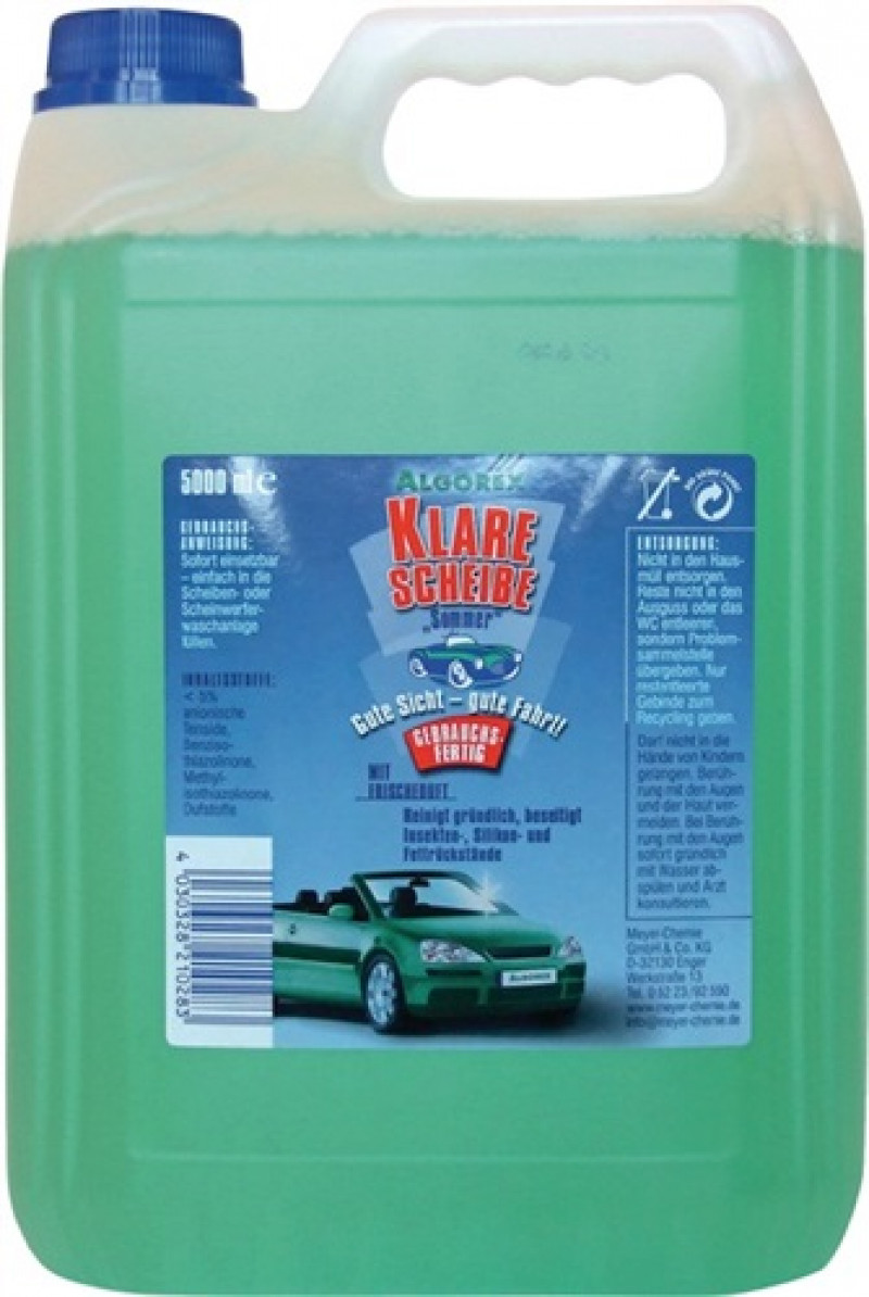 Scheibenreiniger Sommer gebrauchsfertig 5l Kanister ALGOREX Scheibenreiniger Sommer gebrauchsfertig 5l Kanister ALGOREX