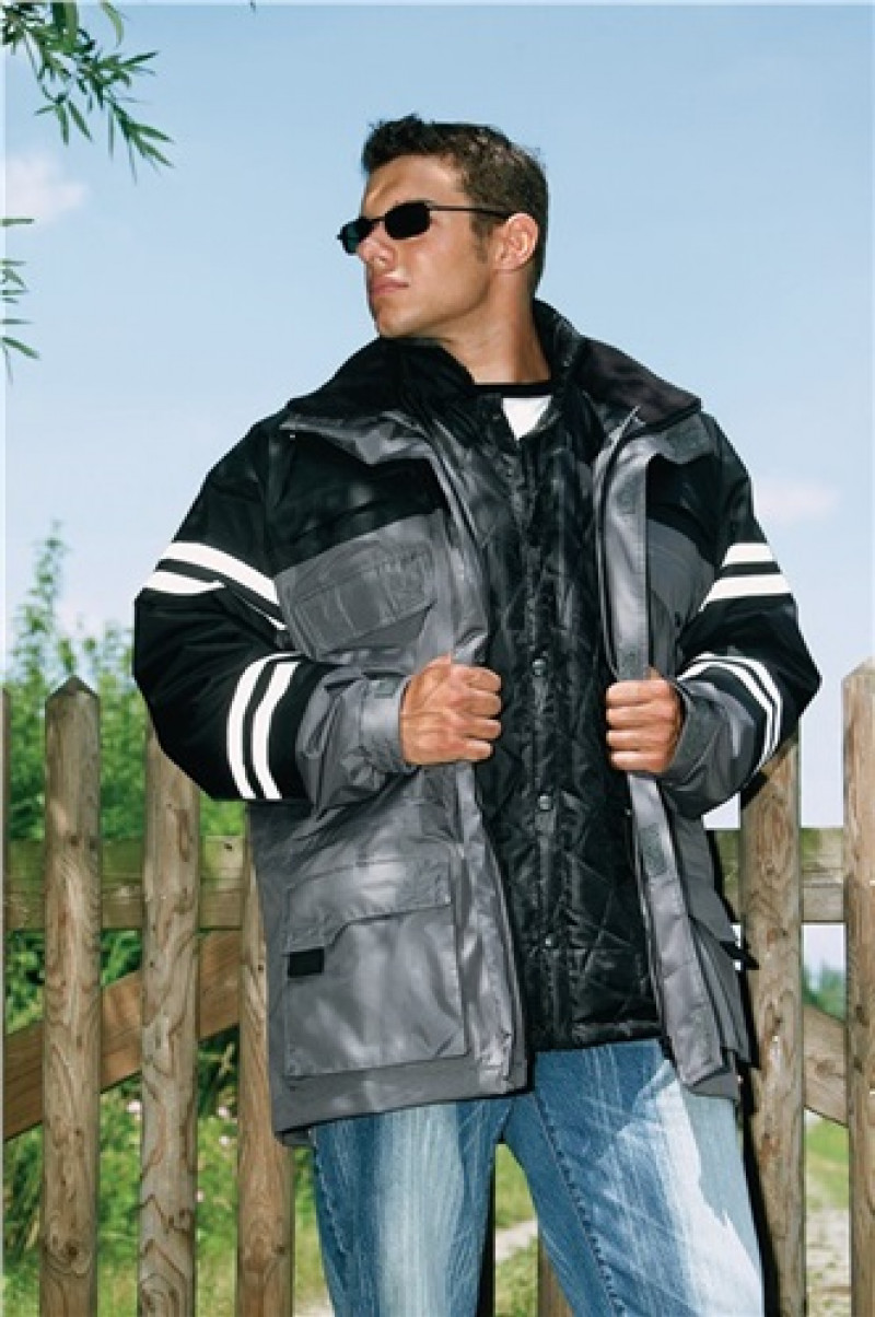 Kombijacke 5 in 1 Gr.L grau/schwarz 100% PES Kombijacke 5 in 1 Gr.L grau/schwarz 100% PES