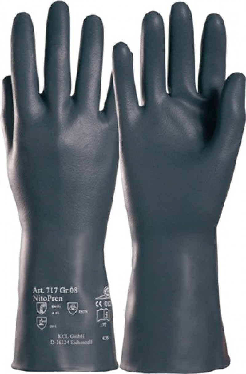 Chemiehandschuh Nitopren 717 Gr.9 dunkelgrau EN 388,EN 374 Kat.III Chemiehandschuh Nitopren 717 Gr.9 dunkelgrau EN 388,EN 374 Kat.III