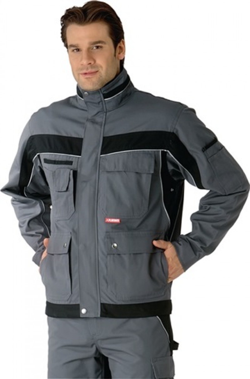 Bundjacke Plaline Gr.58 schiefer/schwarz 65% PES/35% CO PLANAM