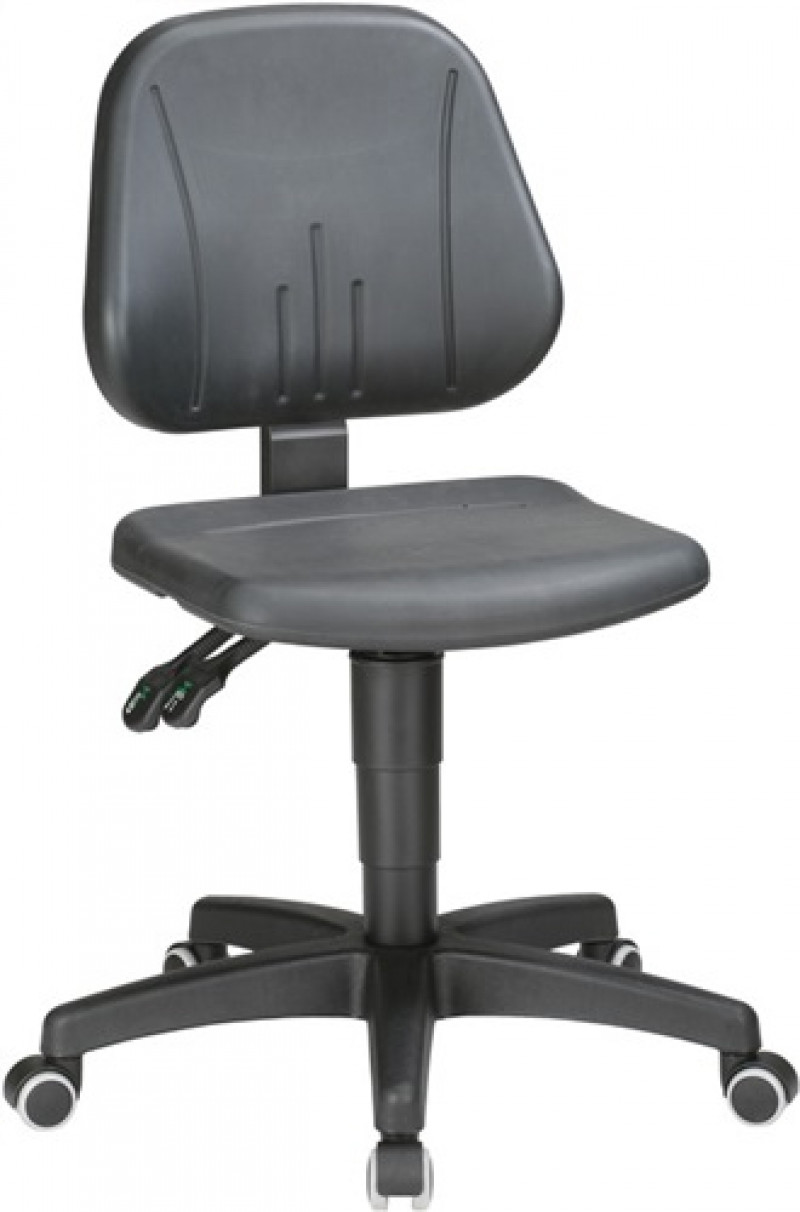 Arbeitsdrehstuhl Unitec Rollen Integralschaum schwarz 440-620mm BIMOS Arbeitsdrehstuhl Unitec Rollen Integralschaum schwarz 440-620mm BIMOS