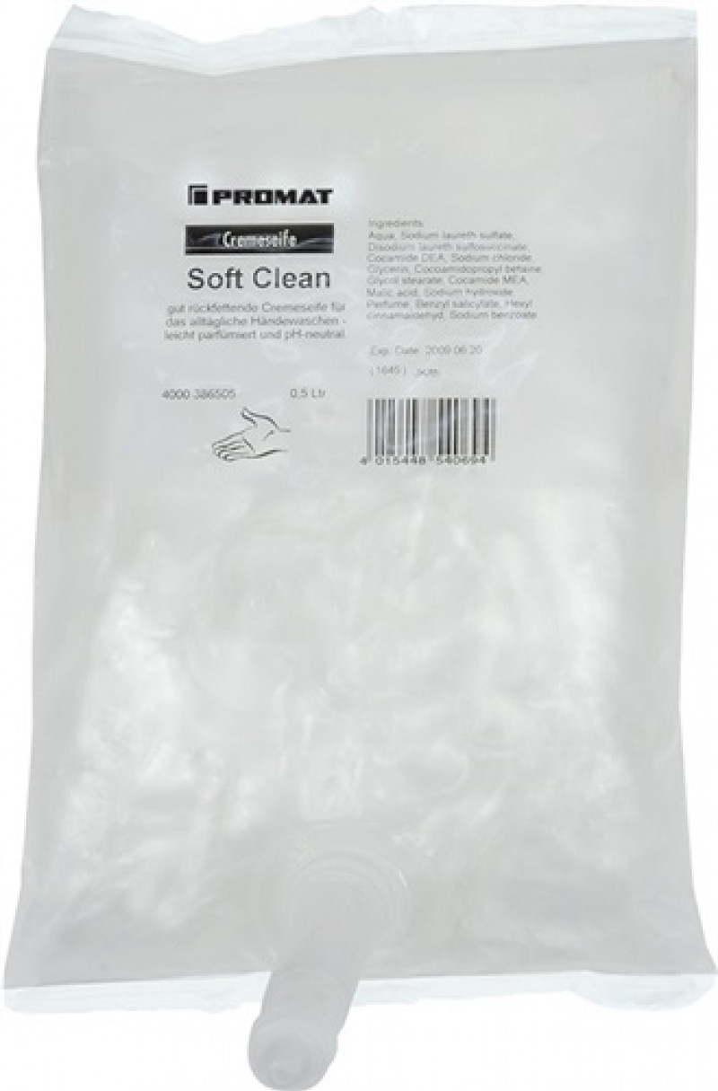 Seifencreme Soft Clean/Fresh 0,5l f.40 00 386 500 parfümiert,pH-neutral Seifencreme Soft Clean/Fresh 0,5l f.40 00 386 500 parfümiert,pH-neutral