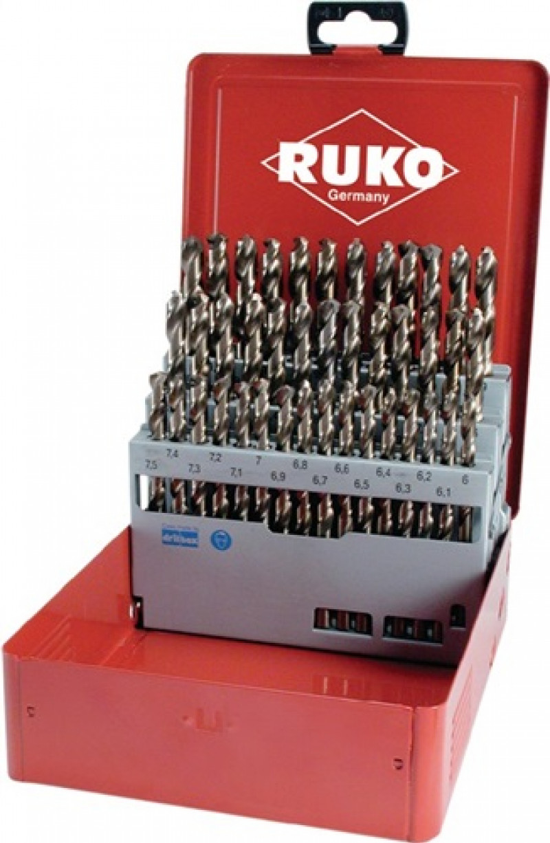 Spiralbohrersatz DIN338 Typ N D.6-10x0,1mm HSS-Co5 41tlg.Metallkassette