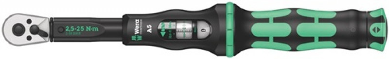 Drehmomentschlüssel Click-Torque A 5 1/4 Zoll 2,5-25 Nm WERA Drehmomentschlüssel Click-Torque A 5 1/4 Zoll 2,5-25 Nm WERA