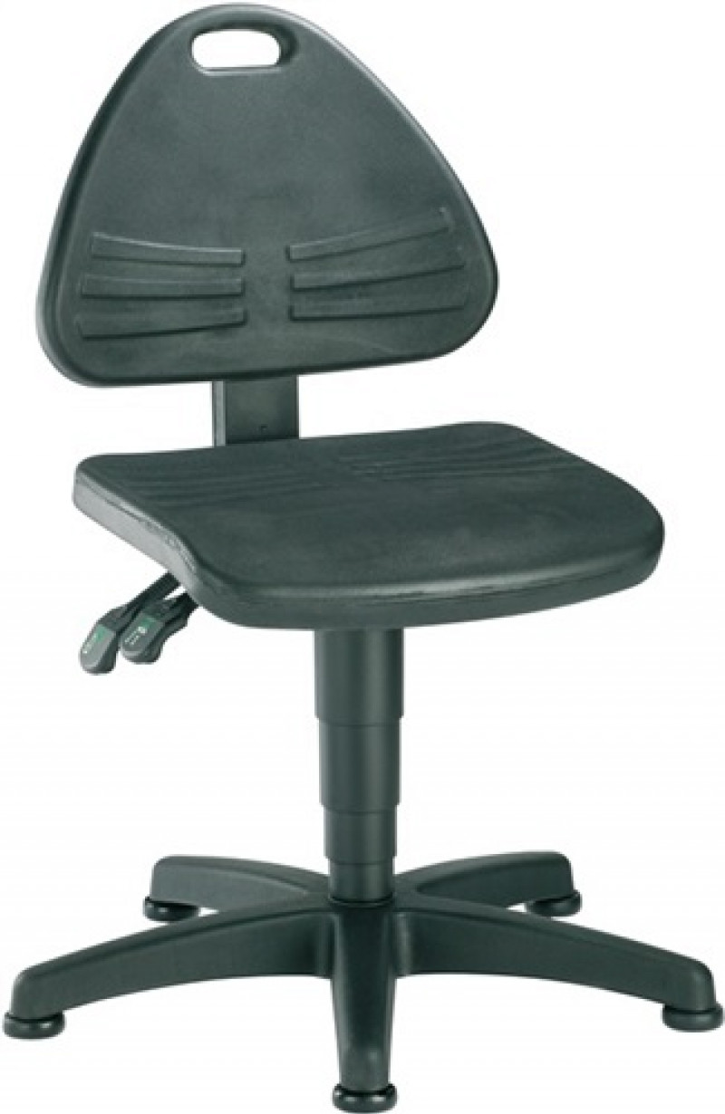 Arbeitsdrehstuhl ISITEC Bodengleiter Integralschaum schwarz 430-600mm BIMOS Arbeitsdrehstuhl ISITEC Bodengleiter Integralschaum schwarz 430-600mm BIMOS