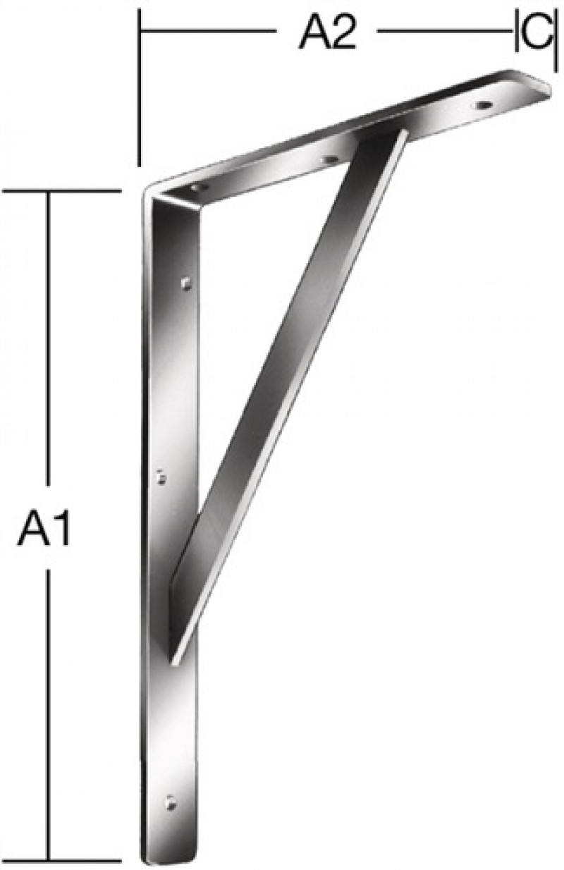Stegkonsole L.300mm H.200mm B.30mm S.4mm verz.Trgf.300kg VORMANN Stegkonsole L.300mm H.200mm B.30mm S.4mm verz.Trgf.300kg VORMANN