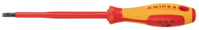 Schraubendreher Schl. 4,0mm Ges.-L.202mm brün. isol. 2K-Griff VDE/1000V Knipex Schraubendreher Schl. 4,0mm Ges.-L.202mm brün. isol. 2K-Griff VDE/1000V Knipex