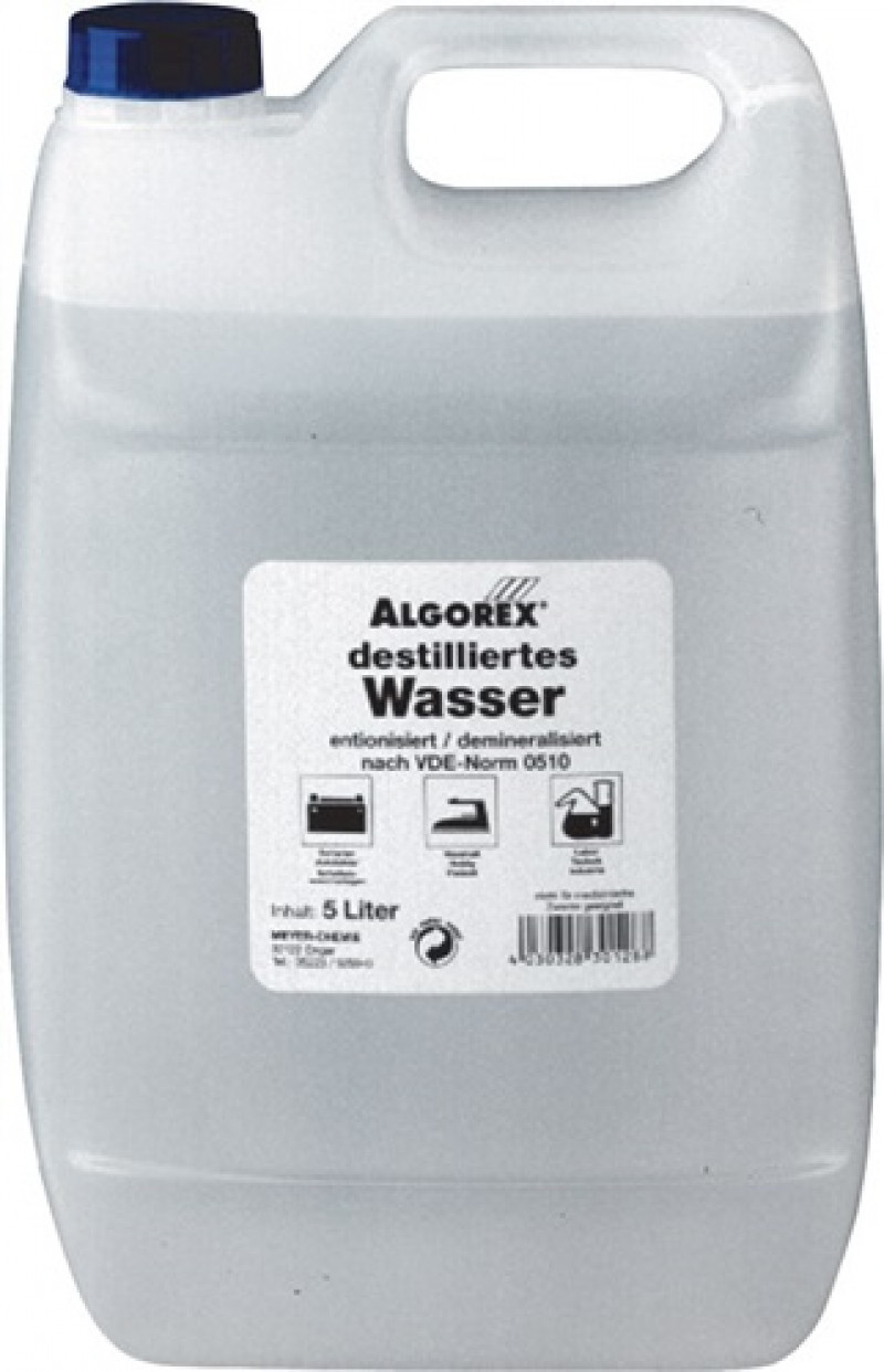 Destilliertes Wasser 5l Kanister ALGOREX Destilliertes Wasser 5l Kanister ALGOREX