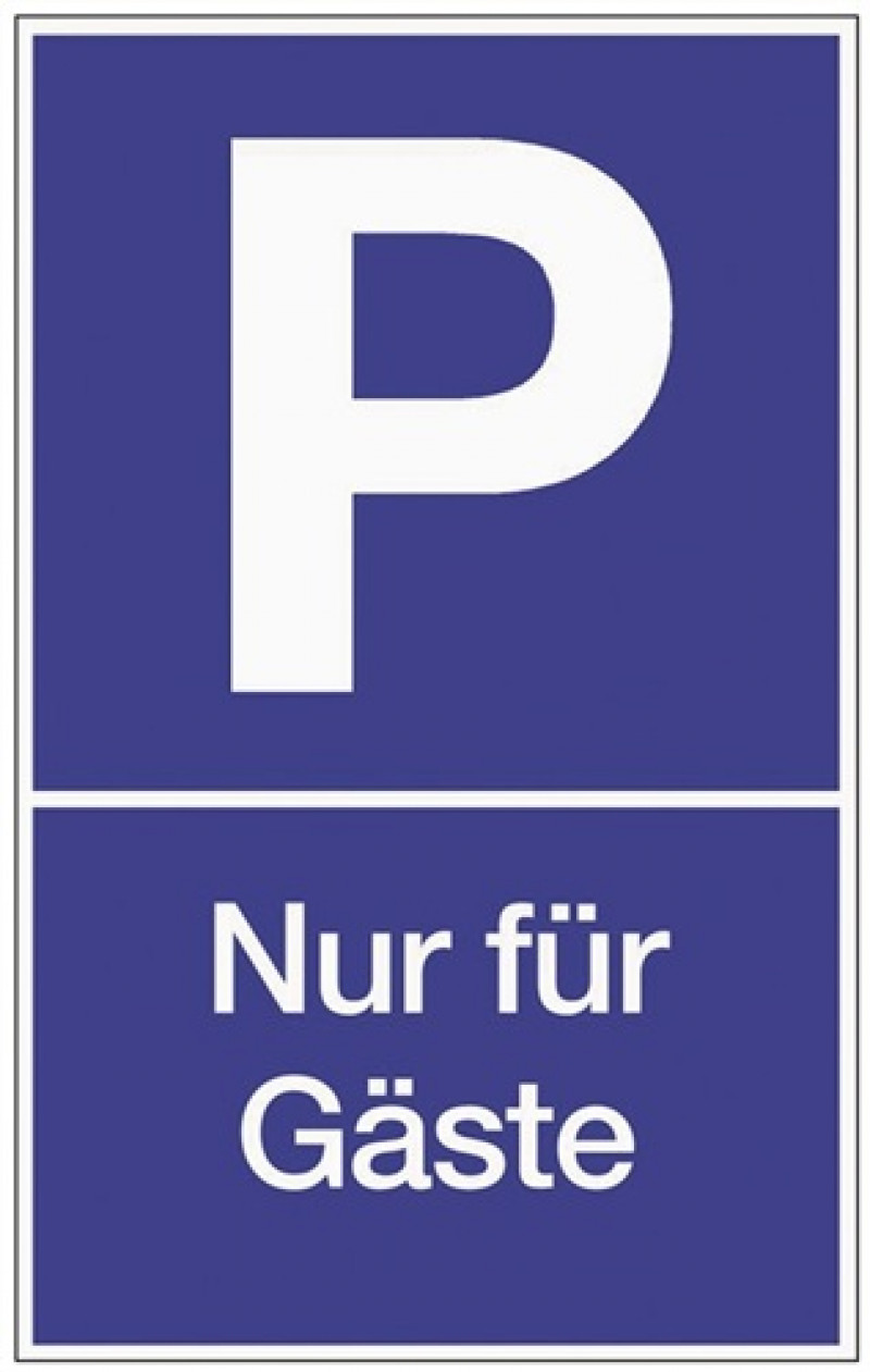 Parkplatzbeschilderung Parken f.Gäste L250xB400mm Ku.blau/weiß Parkplatzbeschilderung Parken f.Gäste L250xB400mm Ku.blau/weiß