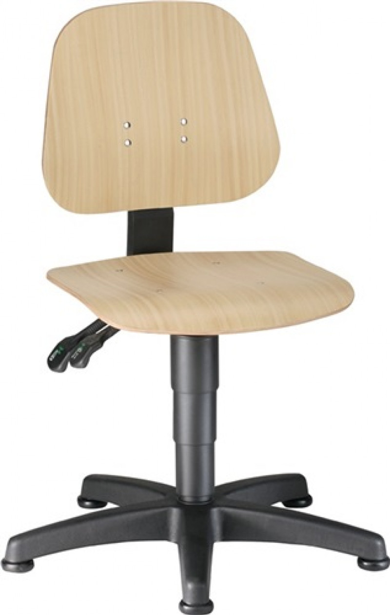 Arbeitsdrehstuhl Unitec Bodengleiter Buche 440-620mm BIMOS Arbeitsdrehstuhl Unitec Bodengleiter Buche 440-620mm BIMOS