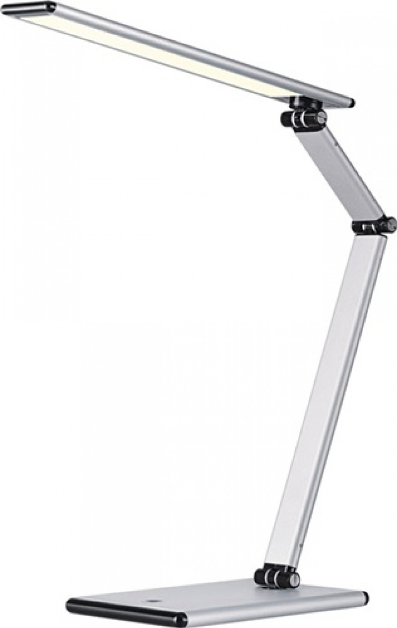 Schreibtischleuchte Alu.silber H.410mm m.Standfuß u.4-Stufen-Dimmer m.LED Schreibtischleuchte Alu.silber H.410mm m.Standfuß u.4-Stufen-Dimmer m.LED