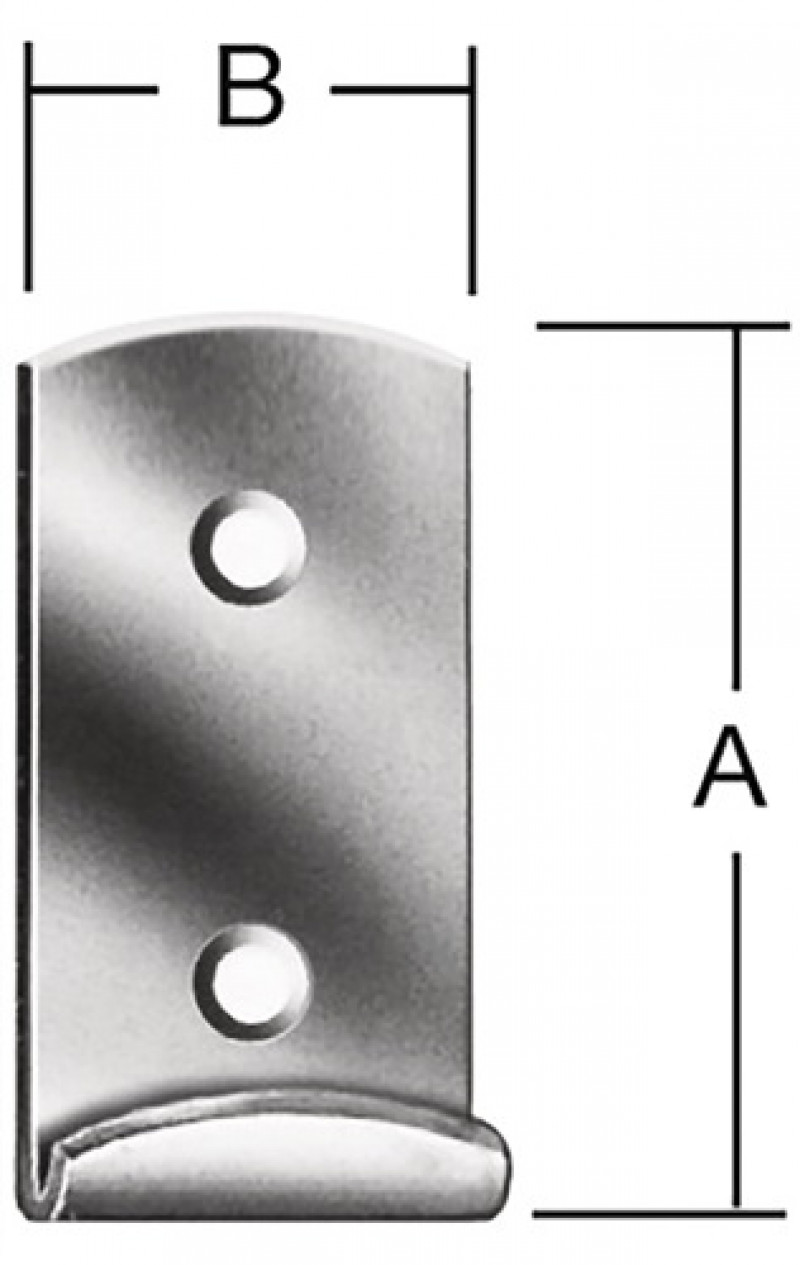 Schließhaken L.46 B.18 S.2mm VA gekr.VORMANN Schließhaken L.46 B.18 S.2mm VA gekr.VORMANN