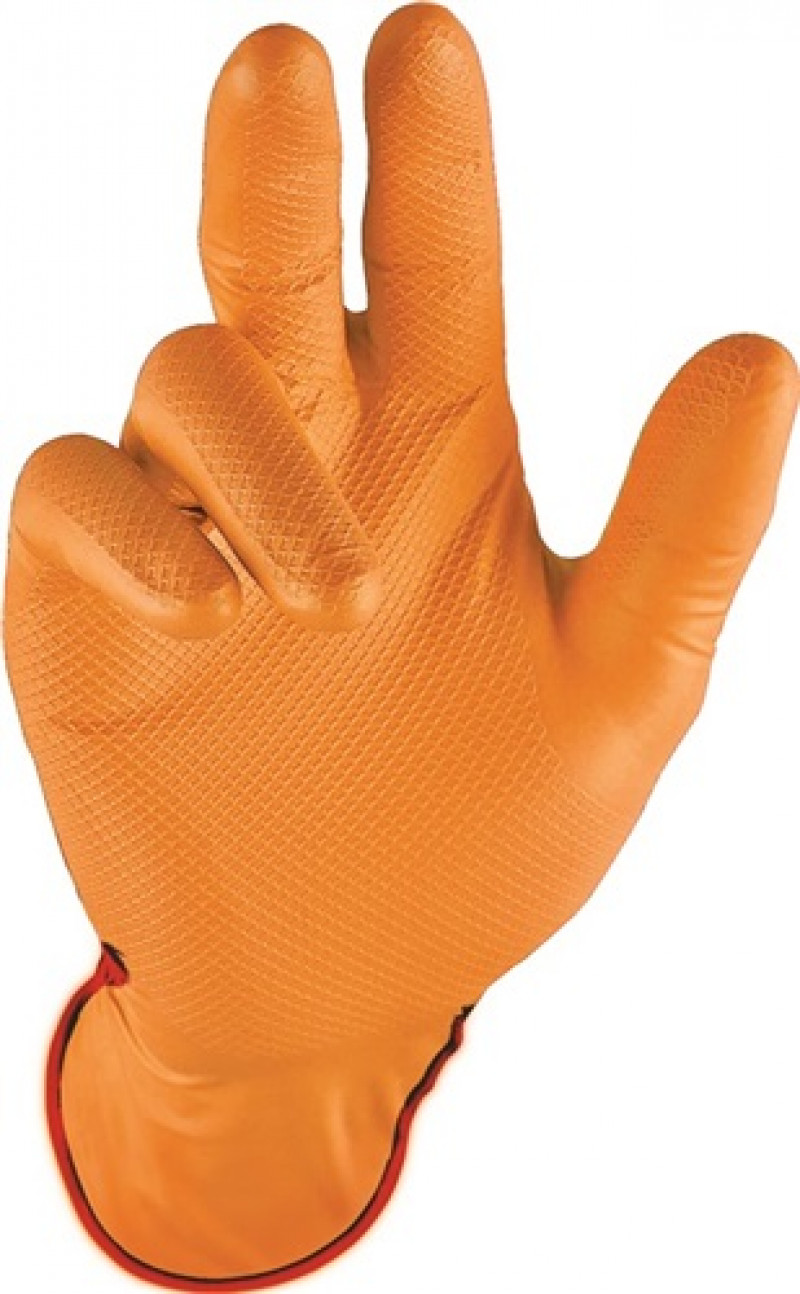 Einweghandschuh Grip Orange Gr.11 orange Nitril EN 388,EN 374 Kat.III 50St./KT Einweghandschuh Grip Orange Gr.11 orange Nitril EN 388,EN 374 Kat.III 50St./KT