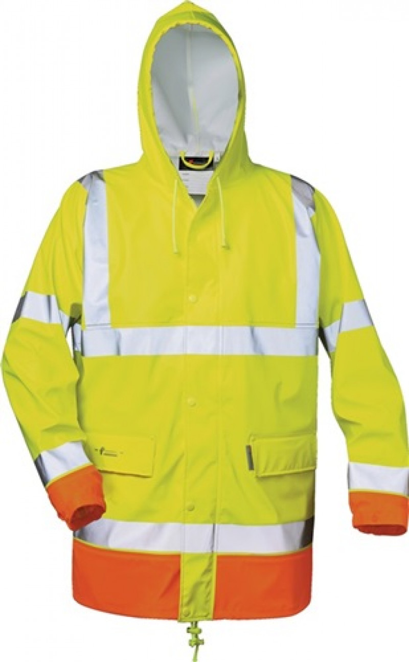 Warnschutz PU-Regenjacke NORMAN Gr.L gelb/orange PU PES FELDTMANN Warnschutz PU-Regenjacke NORMAN Gr.L gelb/orange PU PES FELDTMANN