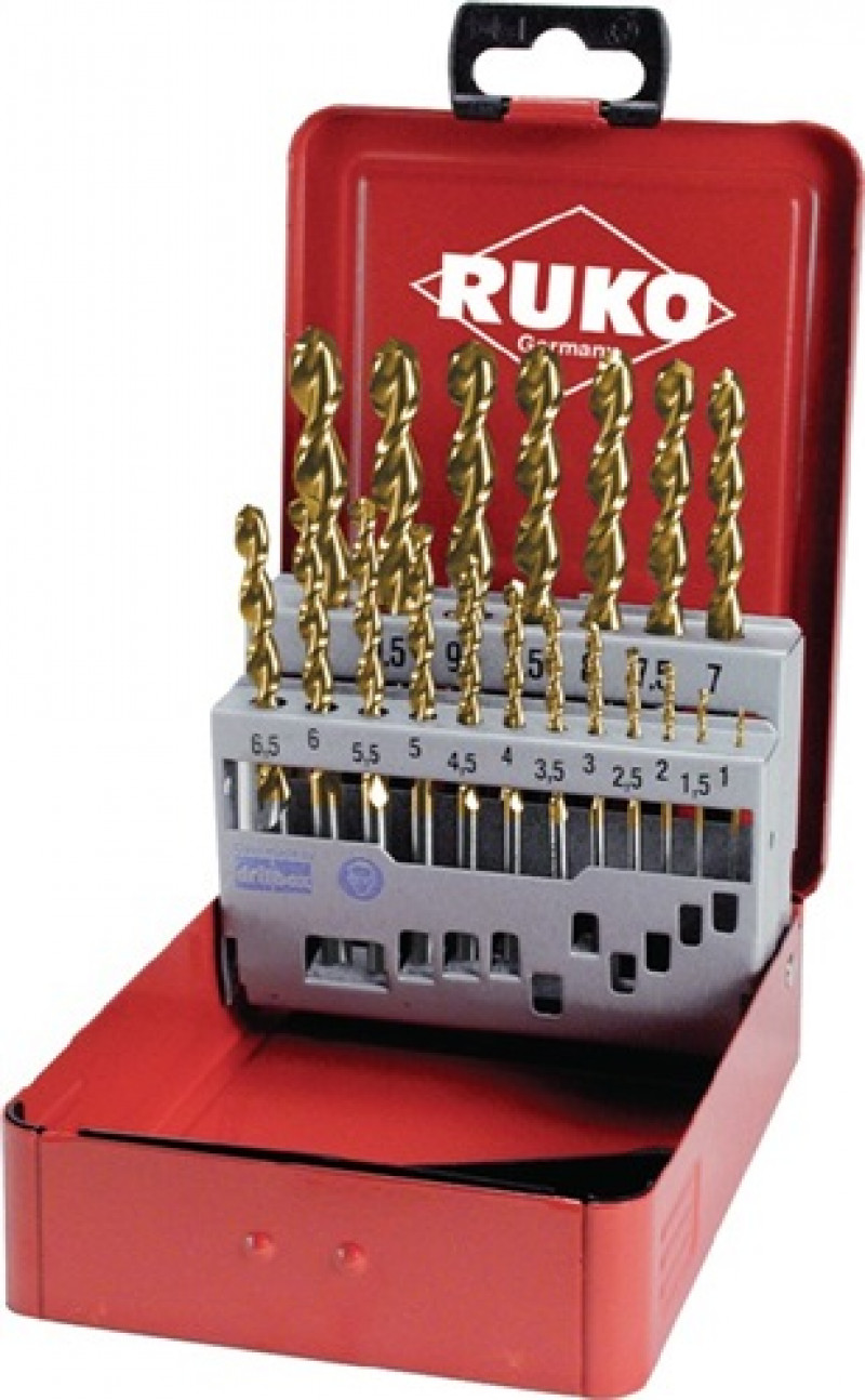 Spiralbohrersatz DIN338 Typ N TL 3000 D.1-10x0,5mm HSS TiN 19tlg.Metallkassette Spiralbohrersatz DIN338 Typ N TL 3000 D.1-10x0,5mm HSS TiN 19tlg.Metallkassette