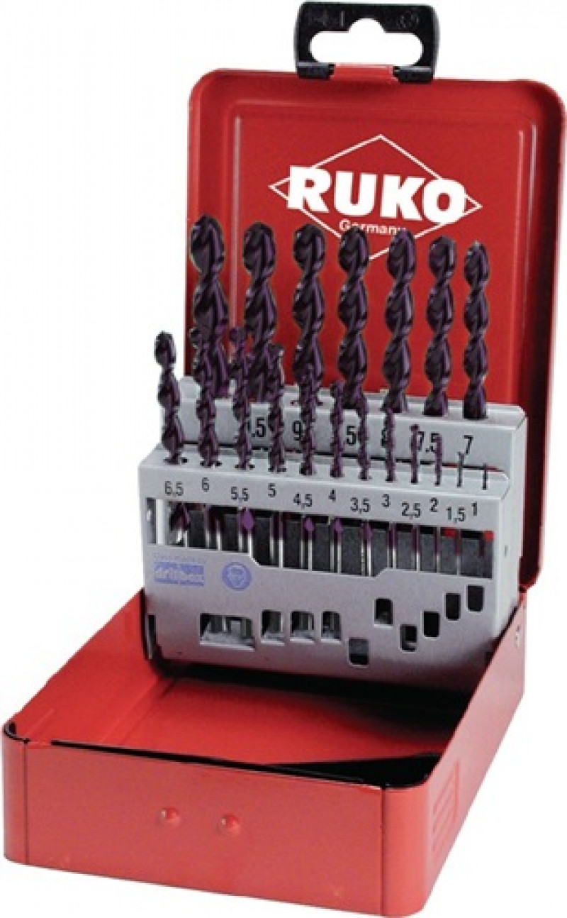 Spiralbohrersatz DIN338 Typ N TL 3000 D.1-10x0,5mm HSS TiAlN Metallkassette Spiralbohrersatz DIN338 Typ N TL 3000 D.1-10x0,5mm HSS TiAlN Metallkassette