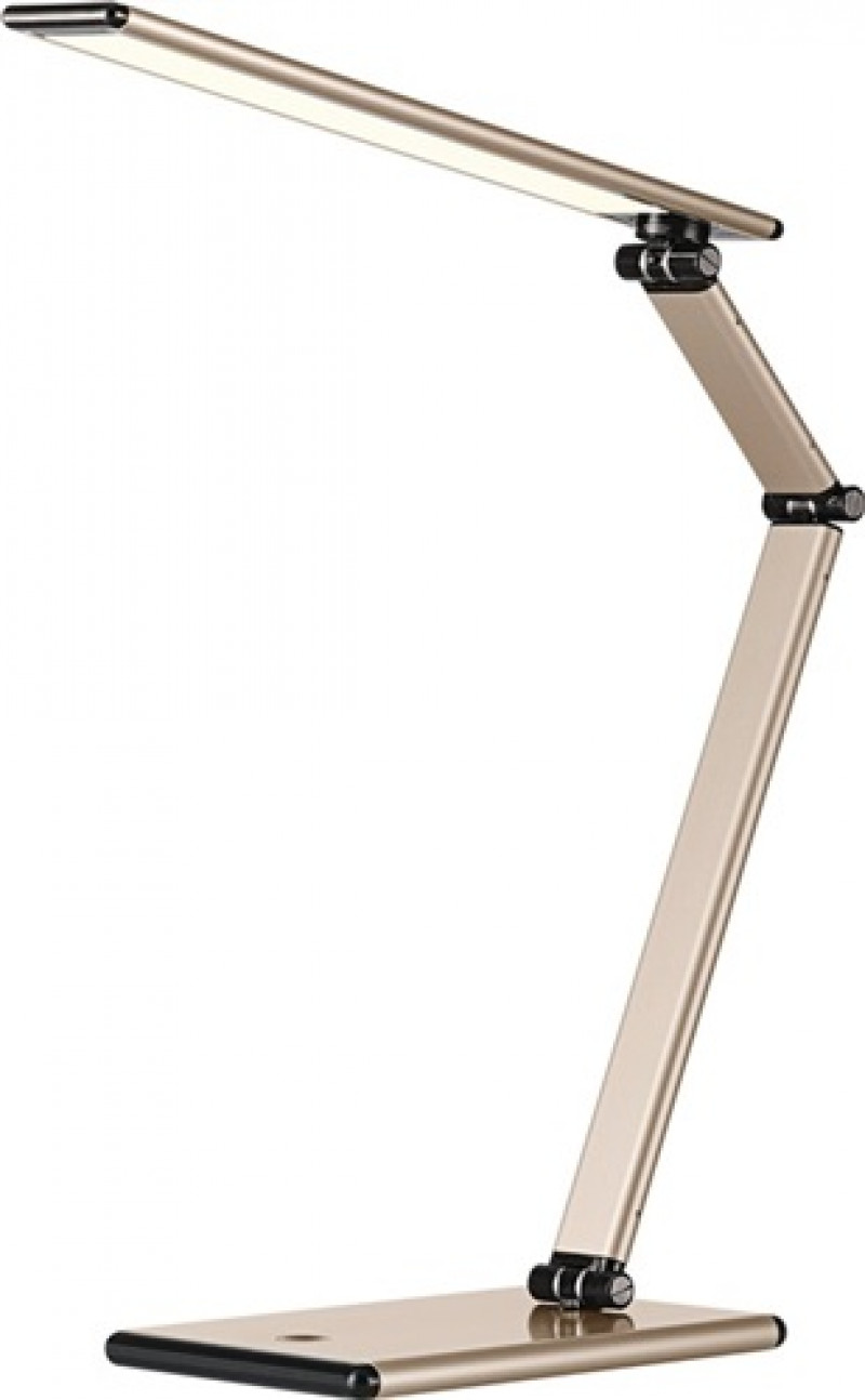 Schreibtischleuchte Alu.gold H.410mm m.Standfuß u.4-Stufen-Dimmer m.LED Schreibtischleuchte Alu.gold H.410mm m.Standfuß u.4-Stufen-Dimmer m.LED