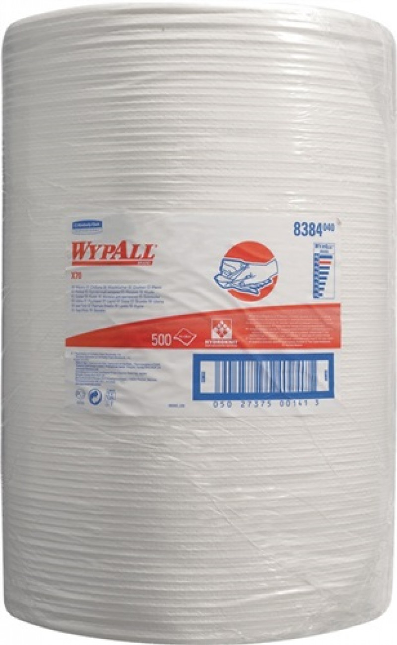 Putztuch WYPALL X 70 8384 L380xB420ca.mm 1-lagig,perforiert,geprägt weiß Rl. Putztuch WYPALL X 70 8384 L380xB420ca.mm 1-lagig,perforiert,geprägt weiß Rl.