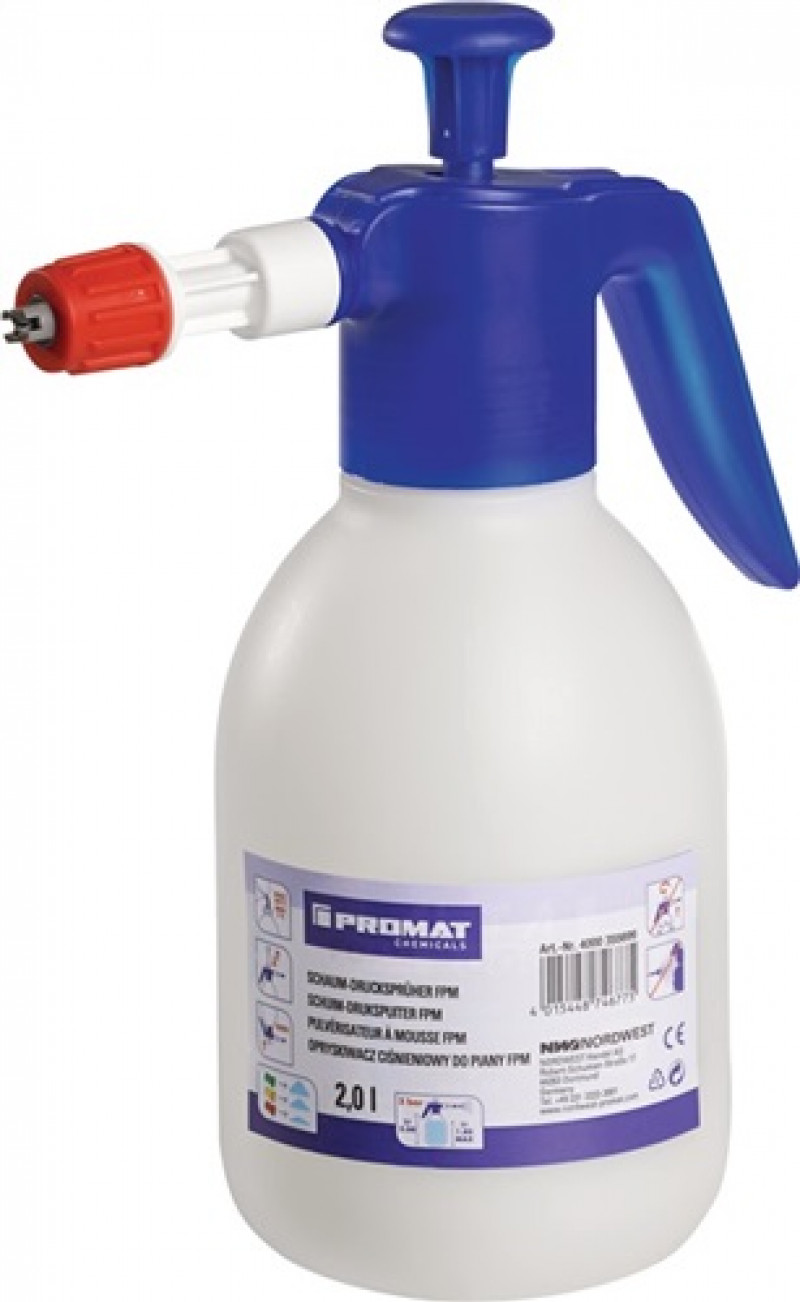 Schaum-Drücksprüher 2l FPM Viton Dichtung,Kunststoff-Düse PROMAT CHEMICALS Schaum-Drücksprüher 2l FPM Viton Dichtung,Kunststoff-Düse PROMAT CHEMICALS