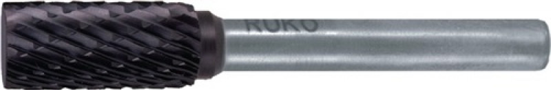 Frässtift Form ZYA D.8mm Kopf-L.18mm Schaft-D.6mm HM TiCN Verz.KVZ 4 RUKO