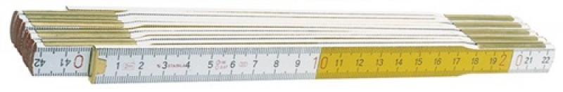 Gliedermaßstab 600 L.3m mm/cm EG III Buche weiß-gelb STABILA Gliedermaßstab 600 L.3m mm/cm EG III Buche weiß-gelb STABILA
