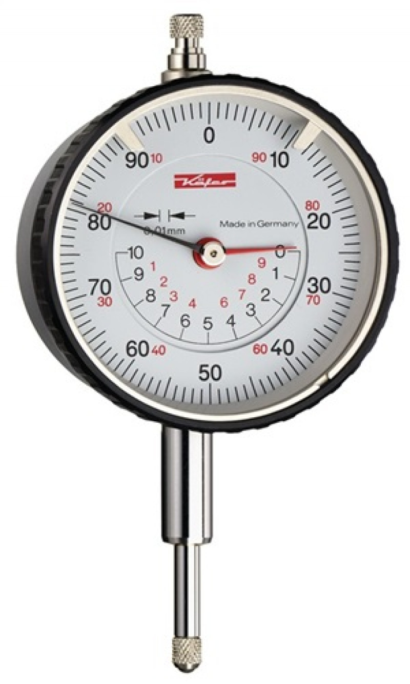 Messuhr M2 TK 10mm Abl.0,01mm konzentrische Anzeige m.Kal.KÄFER