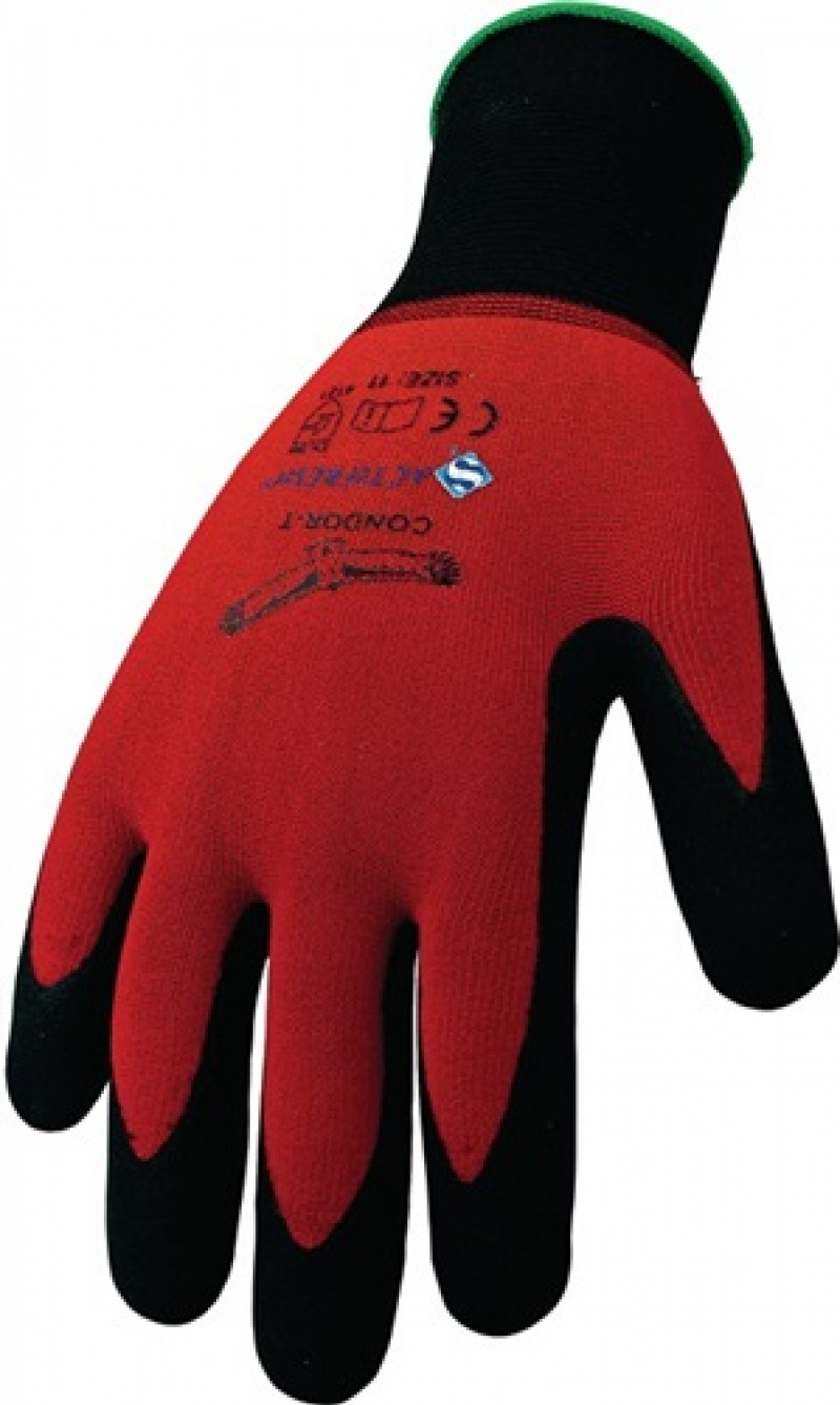 Handschuhe Condor Gr.8 rot Nylon/EL m.Nitrilmikroschaum EN 388 Kat.II