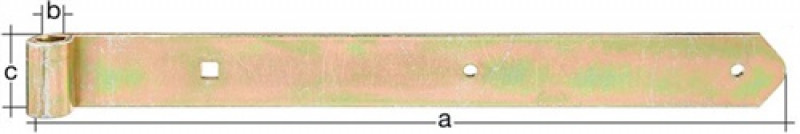 Ladenband L.600x13x40mm S.5mm D.13mm STA galv.gelb verz.rd GAH Ladenband L.600x13x40mm S.5mm D.13mm STA galv.gelb verz.rd GAH
