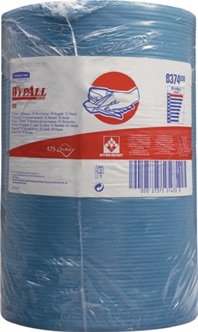Wischtuch Wypall X80 8374 L380xB420ca.mm 1-lagig stahlblau 1 Rl.x 475 Tü. Wischtuch Wypall X80 8374 L380xB420ca.mm 1-lagig stahlblau 1 Rl.x 475 Tü.