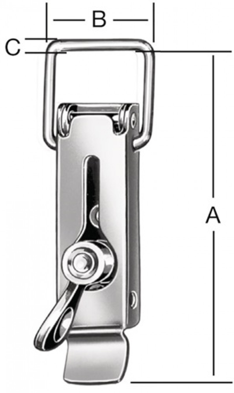 Spannverschluss H.110mm B.37mm VA m.Plombiermögl.VORMANN Spannverschluss H.110mm B.37mm VA m.Plombiermögl.VORMANN