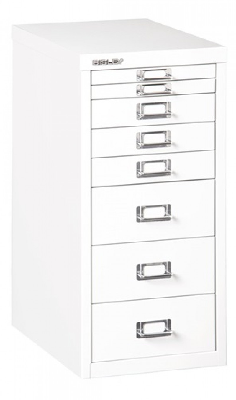 Bisley Schubladenschrank L298696 8Schubfächer verkehrsweiß Bisley Schubladenschrank L298696 8Schubfächer verkehrsweiß
