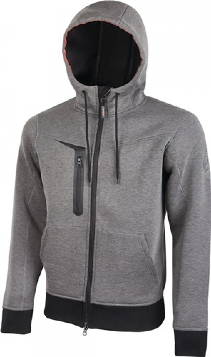Sweatshirtjacke Tasty Gr.L grey meteorite 67% PES/28% CV/5% EL U-Power Sweatshirtjacke Tasty Gr.L grey meteorite 67% PES/28% CV/5% EL U-Power