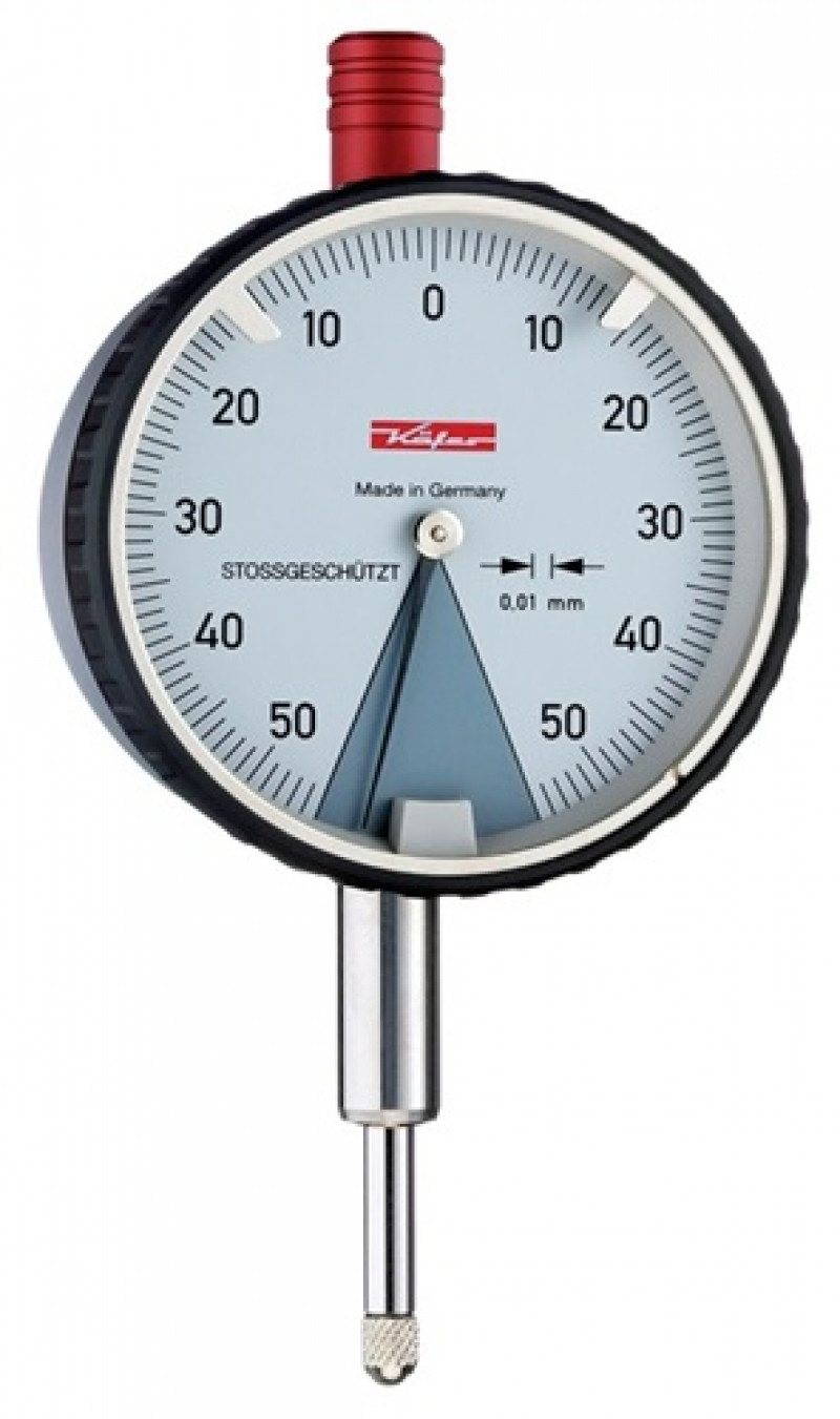 Sicherheitsmessuhr SI-100 1mm Ablesung 0,01mm m. Stoßschutz m. Kal. Käfer Sicherheitsmessuhr SI-100 1mm Ablesung 0,01mm m. Stoßschutz m. Kal. Käfer