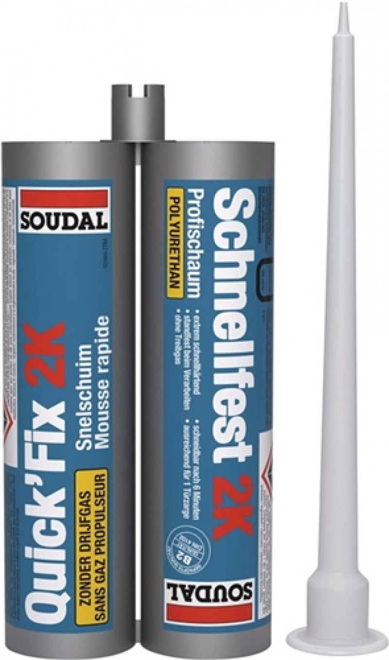 2K-Zargenschnellschaum QUICK FIX 210 ml B2 beige o.Einweghandschuhe SOUDAL 2K-Zargenschnellschaum QUICK FIX 210 ml B2 beige o.Einweghandschuhe SOUDAL