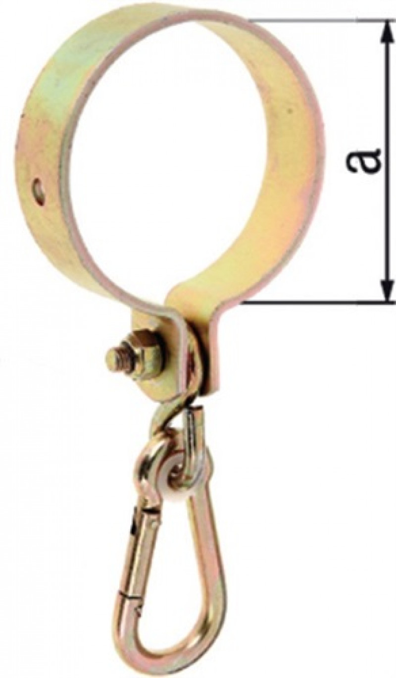 Schaukelschelle D.100mm STA galv. gelb verz. Belastung max. 70kg GAH Schaukelschelle D.100mm STA galv. gelb verz. Belastung max. 70kg GAH