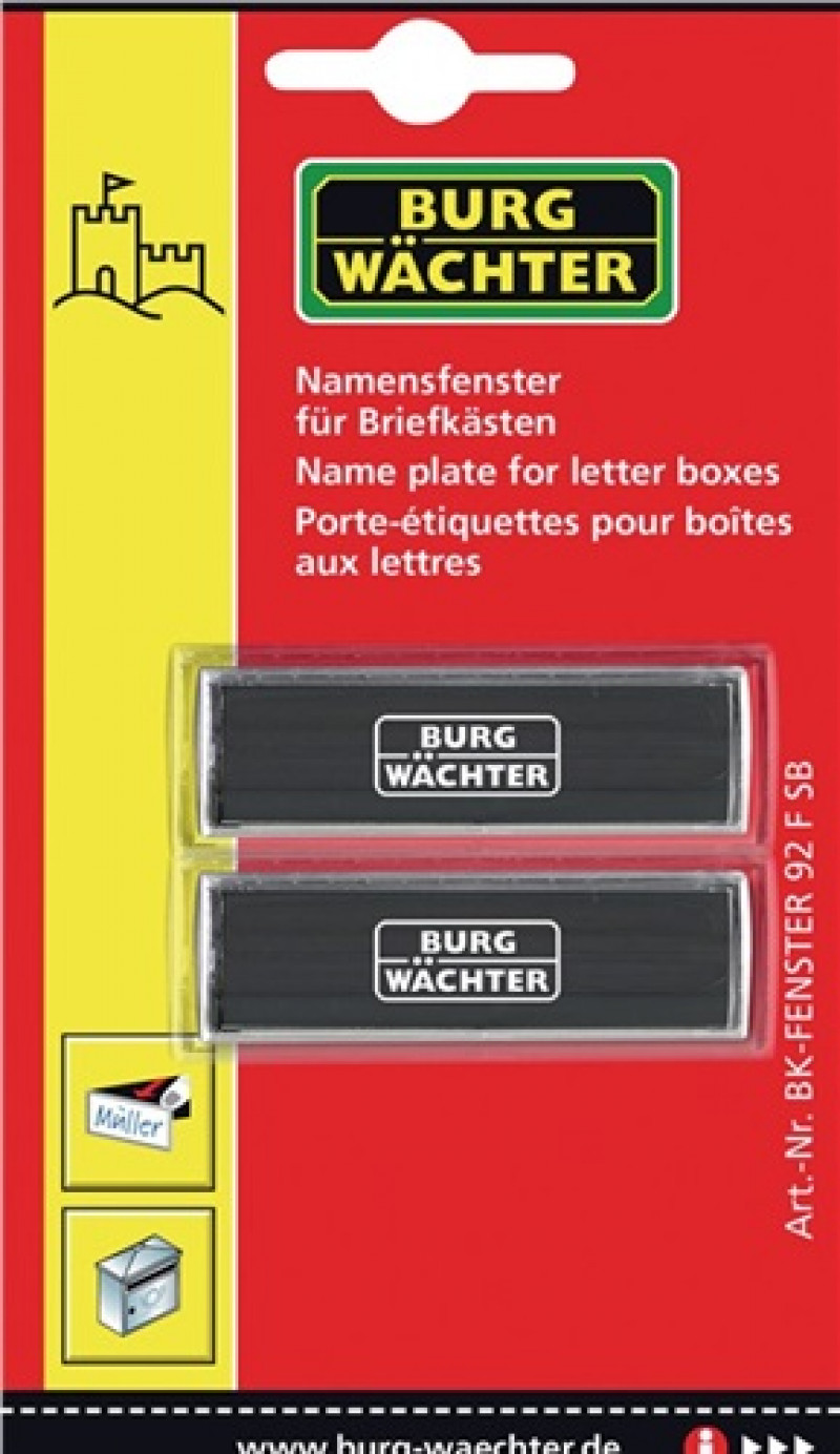 Ersatz-Namensfenster alle Burg-Wächter Briefk. BURG-WÄCHTER Ersatz-Namensfenster alle Burg-Wächter Briefk. BURG-WÄCHTER