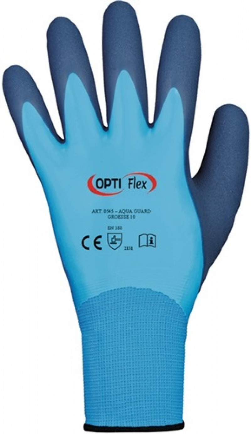 Handschuhe Aqua Guard Gr.10 blau PA m.Latex/Latex EN 388 Kat.II Handschuhe Aqua Guard Gr.10 blau PA m.Latex/Latex EN 388 Kat.II