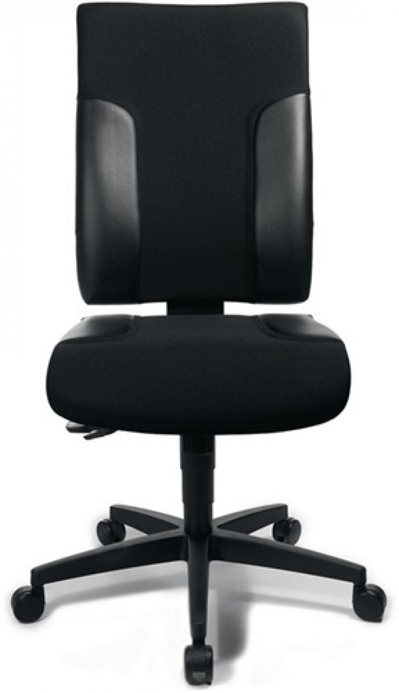 Bürodrehstuhl m.Synchrontechnik schwarz/schwarz 420-540mm o.Armlehnen Trgf.110kg Bürodrehstuhl m.Synchrontechnik schwarz/schwarz 420-540mm o.Armlehnen Trgf.110kg