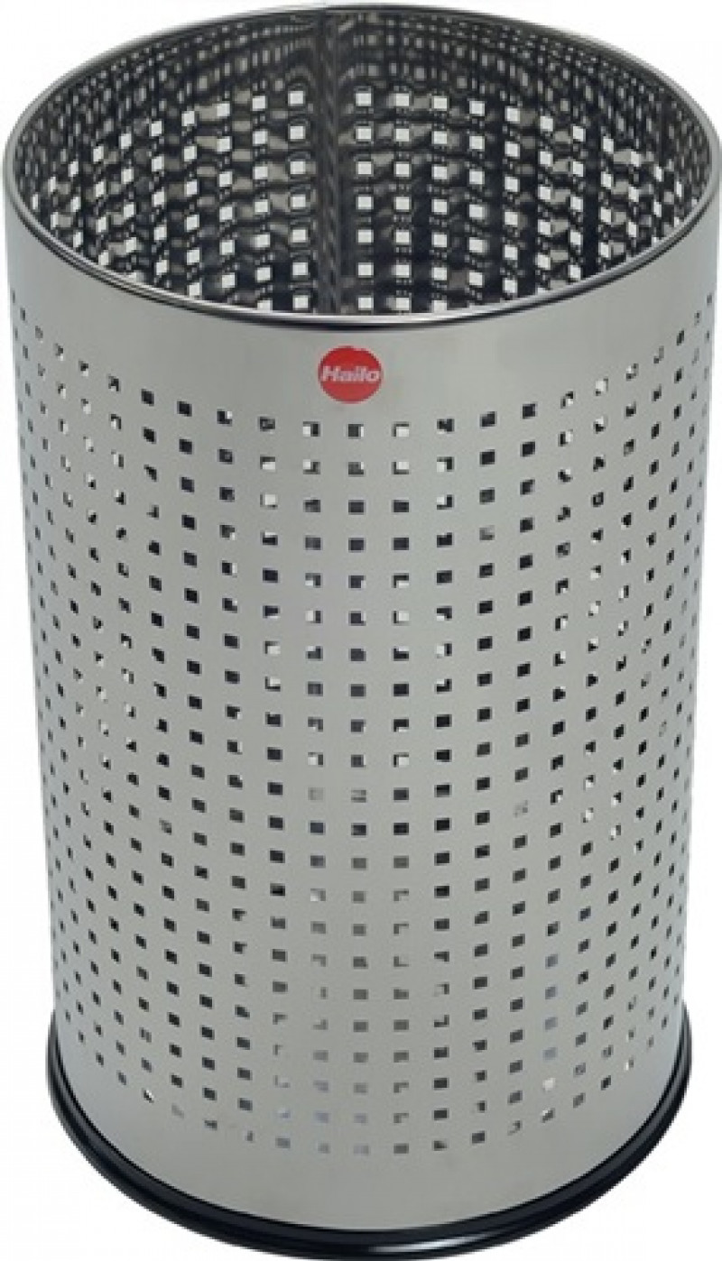 Papierkorb 15l H390xD.240mm m.Lochraster VA HAILO Papierkorb 15l H390xD.240mm m.Lochraster VA HAILO
