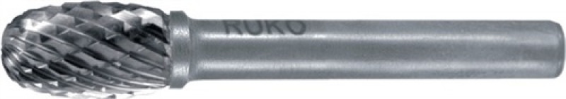 Frässtift Form TRE D.12mm Kopf-L.22mm Schaft-D.6mm HM Verz.KVZ 4 RUKO