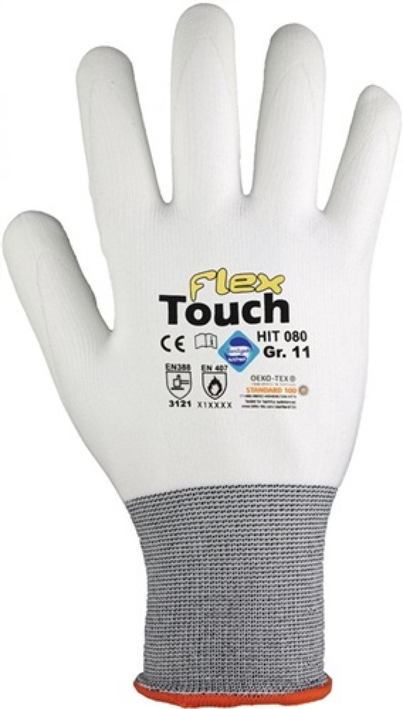 Handschuhe Hit Flex Touch Gr.7 weiß 98% PA,2% EL EN 388,EN 407 Kat.II 12 PA Handschuhe Hit Flex Touch Gr.7 weiß 98% PA,2% EL EN 388,EN 407 Kat.II 12 PA