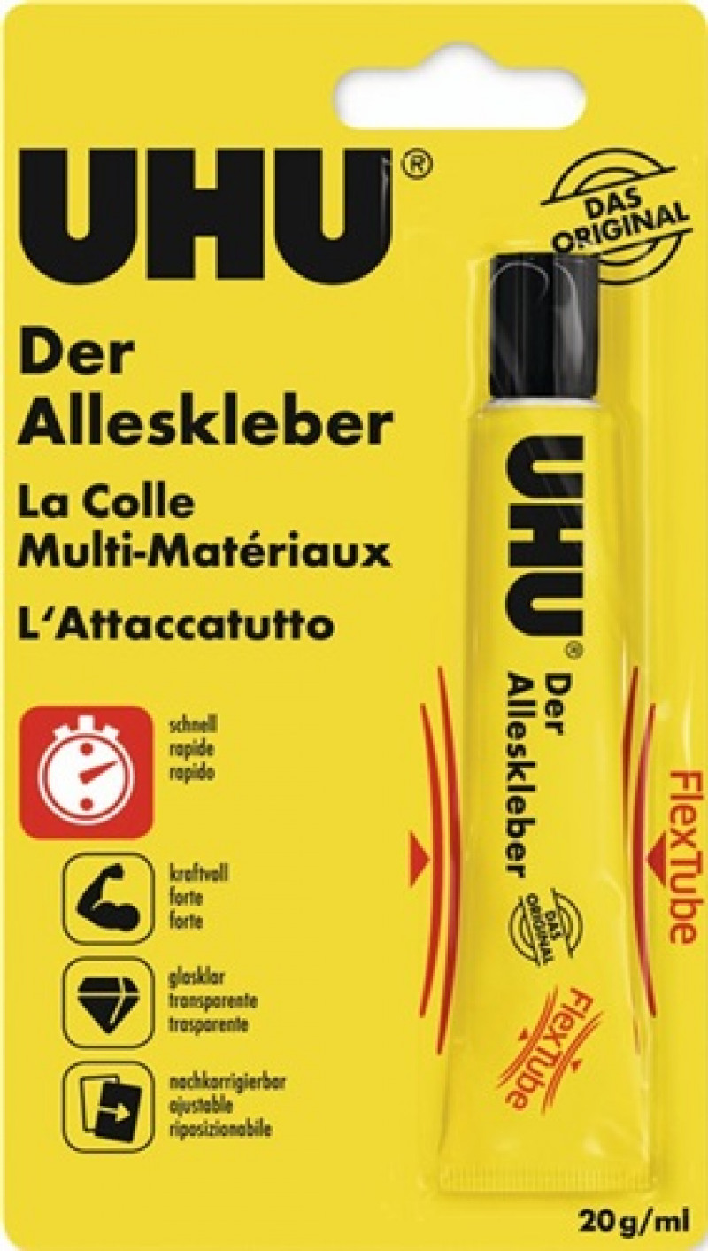 Alleskleber FLEX+CLEAN transp.20g Tube UHU