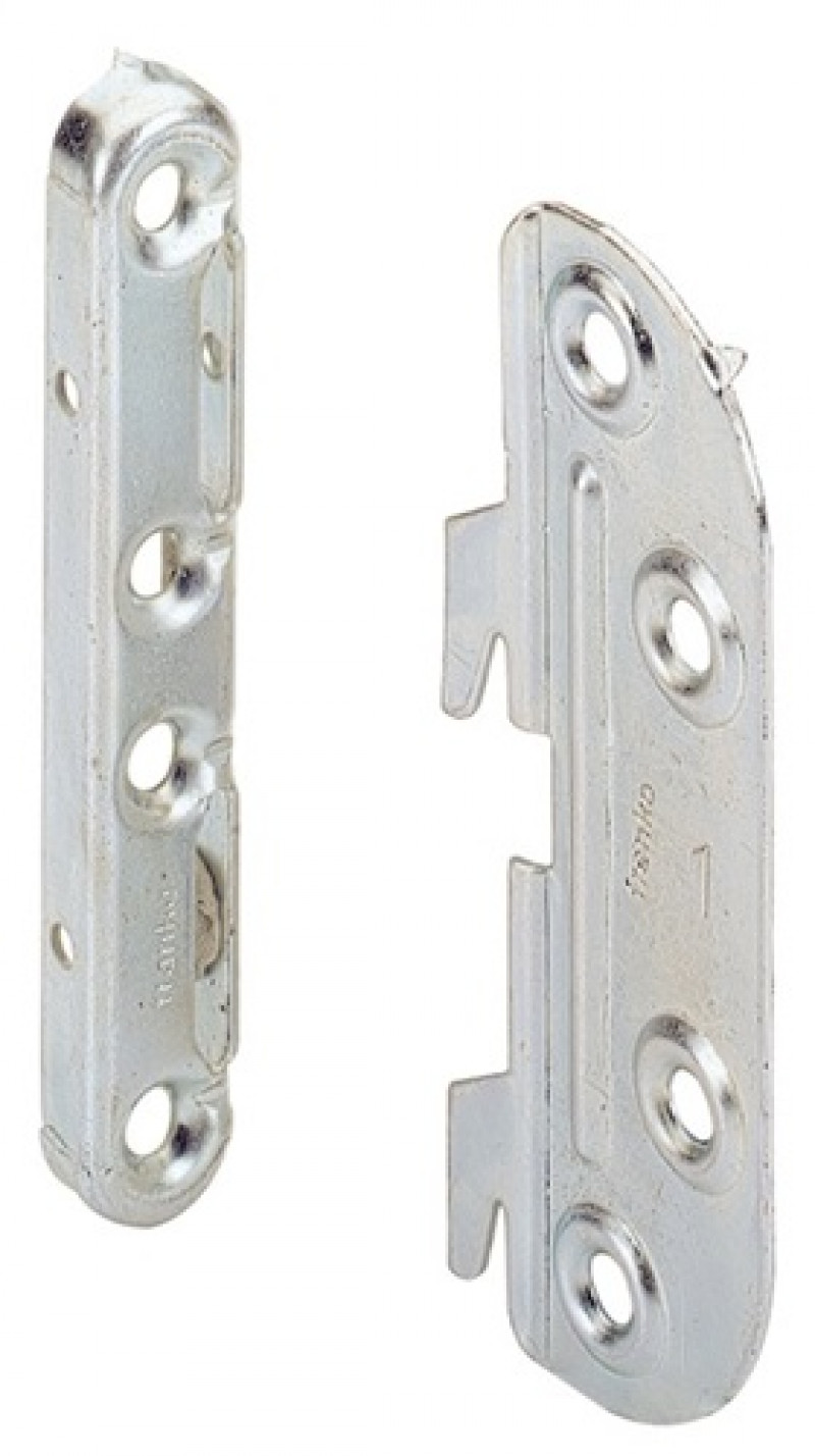 Bettverbindungsbeschlag Stahlverzinkt 2 Hak.100mm HETTICH