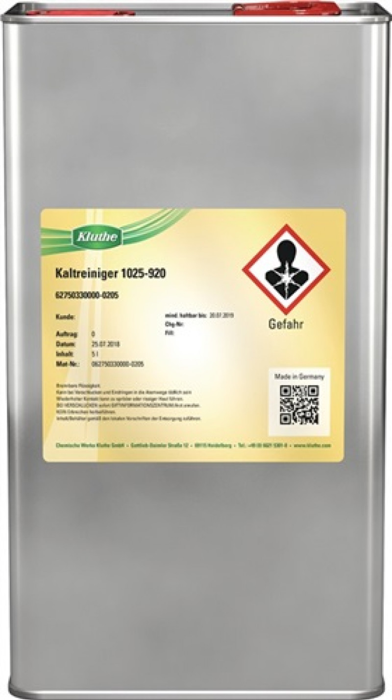 Kaltreiniger 5l geruchsneutral Kanister Chem.Werke Kluthe Kaltreiniger 5l geruchsneutral Kanister Chem.Werke Kluthe