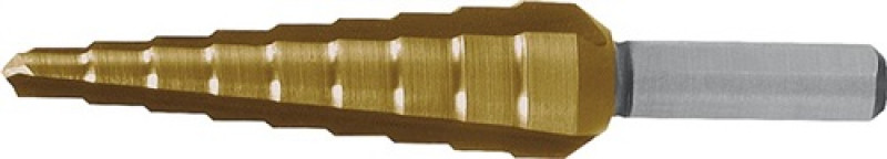 Stufenbohrer Bohrber.4-12mm HSS TiN geradegenutet Z.3 RUKO Stufenbohrer Bohrber.4-12mm HSS TiN geradegenutet Z.3 RUKO