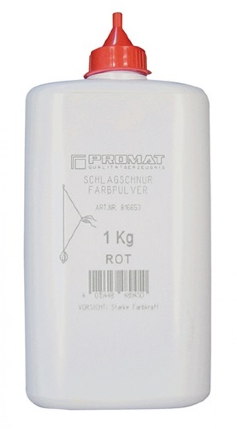 Schlagschnurkreide Inhalt 1000g rot PROMAT Schlagschnurkreide Inhalt 1000g rot PROMAT
