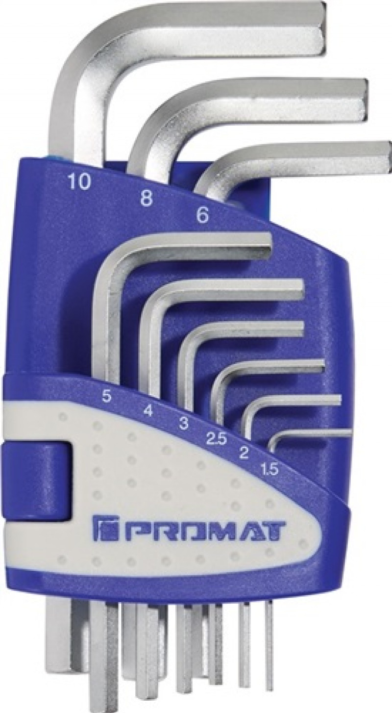 Winkelschraubendrehers. 9 teilig Ku.-Halter SW 1,5 - 10 kurz Promat Winkelschraubendrehers. 9 teilig Ku.-Halter SW 1,5 - 10 kurz Promat