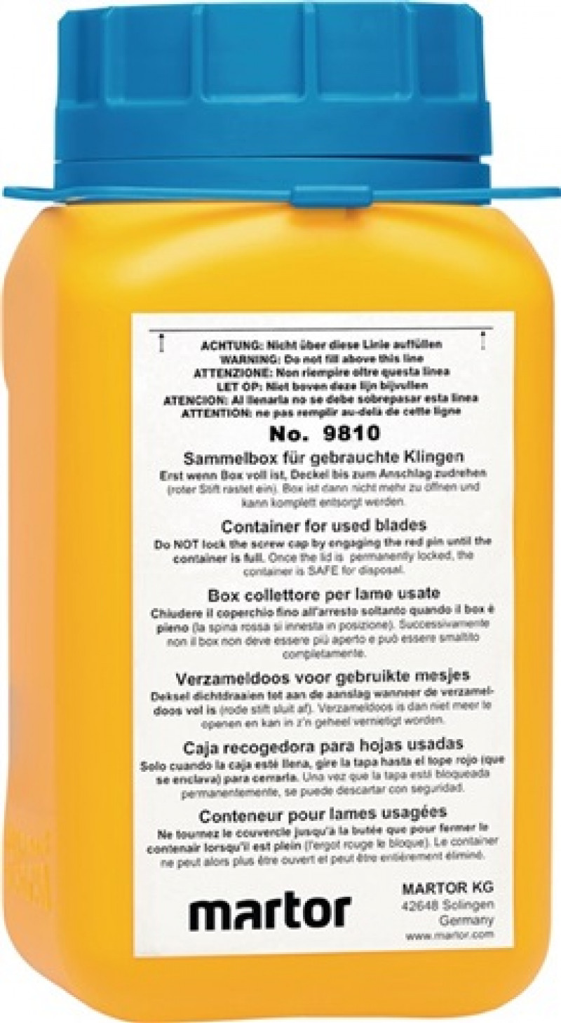 Sammelbox für gebrauchte Klingen Sammelbox für gebrauchte Klingen