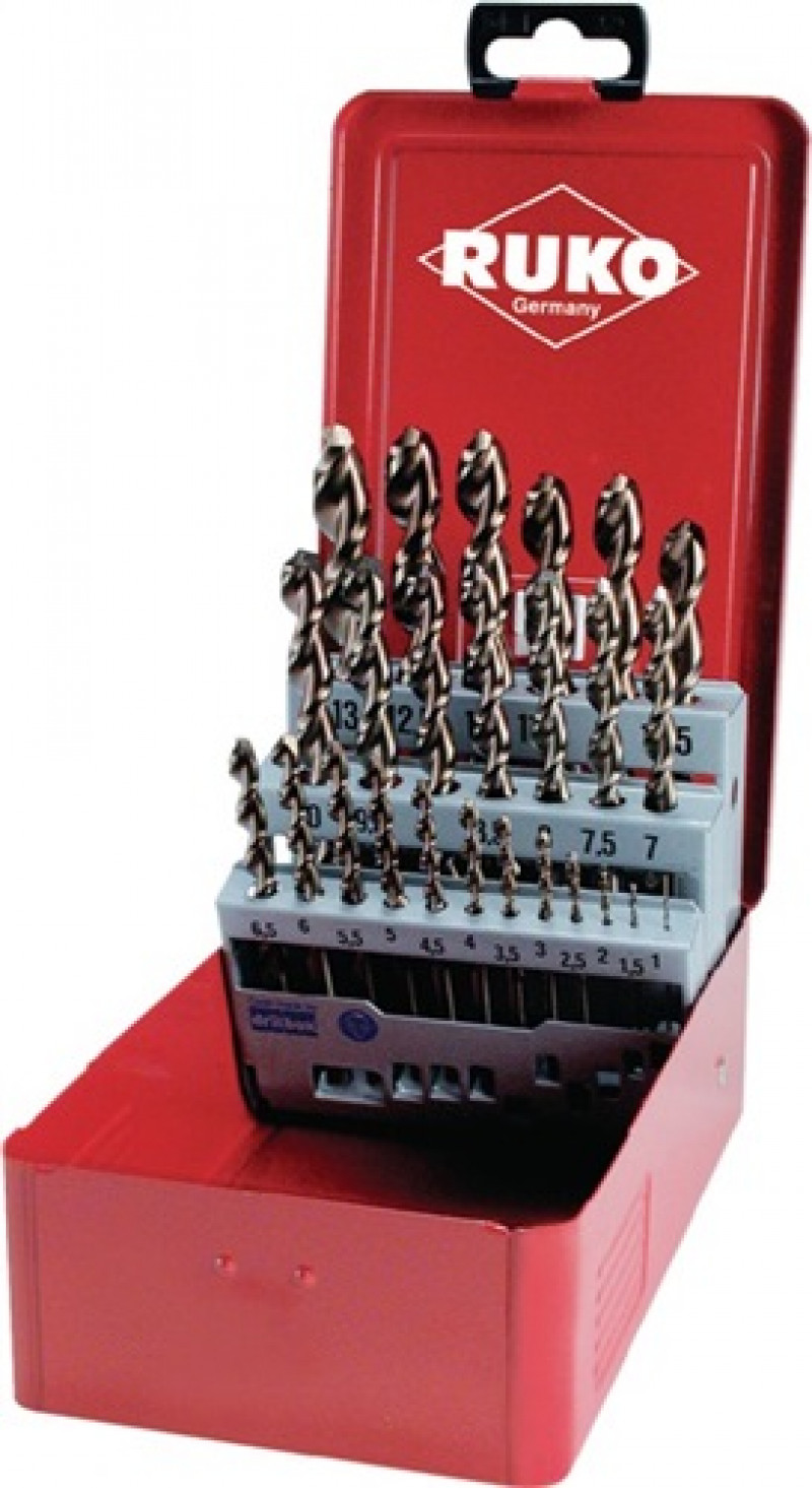 Spiralbohrersatz DIN338 Typ N TL 3000 D.1-13x0,5mm HSS-Co5 25tlg.Metallkassette Spiralbohrersatz DIN338 Typ N TL 3000 D.1-13x0,5mm HSS-Co5 25tlg.Metallkassette